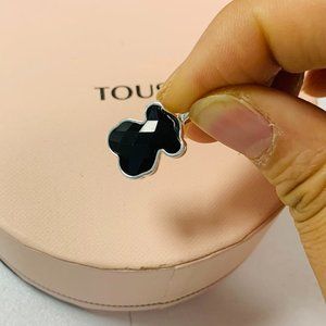 TOUS  Silver and faceted onyx TOUS Black Color Pendant sterling silver
